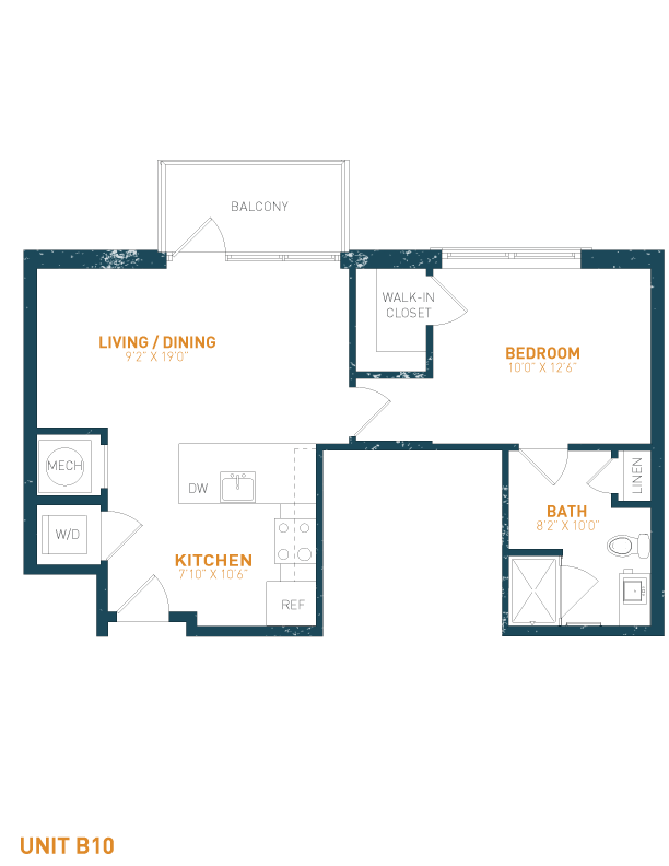 View Brookland Press's Forge 925-B615 Apartment Floor Plan in DC